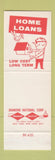 Matchbook Cover - 1st National Bank Harrison TX SAMPLE