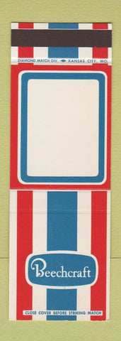Matchbook Cover - Beechcraft Airplanes SAMPLE