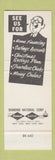 Matchbook Cover - Nebraska State Bank South Sioux City NE SAMPLE