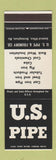 Matchbook Cover - US Pipe Birmingham AL SAMPLE