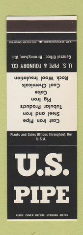 Matchbook Cover - US Pipe Birmingham AL SAMPLE