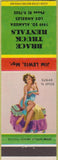 Matchbook Cover - Brace Truck Rentals Los Angeles CA pinup