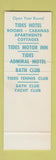 Matchbook Cover - Tides Hotel St Petersburg FL Bath Club seahorse SAMPLE