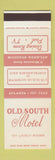 Matchbook Cover - Old South Motel Atlanta GA  SAMPLE