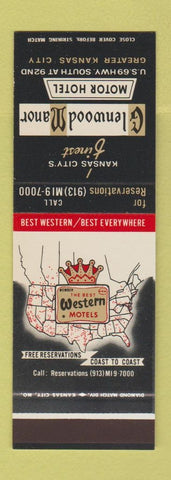 Matchbook Cover - Glenwood Manor Motor Hotel Overland Park KS  SAMPLE