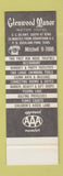 Matchbook Cover - Glenwood Manor Motor Hotel Overland Park KS  SAMPLE