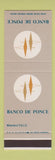 Matchbook Cover - Banco de Ponce Puerto Rico SAMPLE