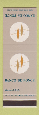 Matchbook Cover - Banco de Ponce Puerto Rico SAMPLE