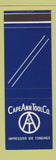 Matchbook Cover - Cape Ann Tool Co Impression Die Forgings Pigeon Cove MA SAMPLE