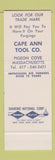 Matchbook Cover - Cape Ann Tool Co Impression Die Forgings Pigeon Cove MA SAMPLE