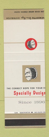 Matchbook Cover - Macwhyte Wire Rpoe Kenosha WI MISCUT SAMPLE