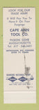 Matchbook Cover - Cape Ann Tool Pigeon Cove MA WEAR SAMPLE