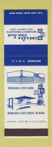 Matchbook Cover - Nebraska State Bank South Sioux City NE SAMPLE