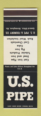Matchbook Cover - US Pipe Birmingham AL SAMPLE