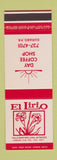 Matchbook Cover - El Lirio Juncos Puerto Rico  SAMPLE