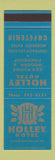 Matchbook Cover - Holley Hotel Charleston WV Cafeteria SAMPLE