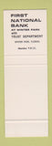 Matchbook Cover - First National Bank Winter Park FL SAMPLE