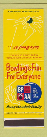 Matchbook Cover - BPAA Bowling Association SAMPLE