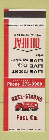 Matchbook Cover - Reel Strong Fuel Heating Oil Cranford NJ SAMPLE