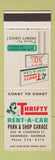 Matchbook Cover - Thrifty Car Rental Savannah GA girlie SAMPLE