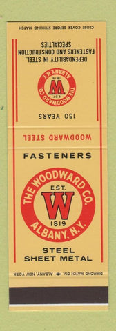Matchbook Cover - Woodward Steel Fasteners Sheet Metal Albany NY SAMPLE