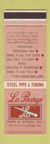 Matchbook Cover - La Barge Pipe & Steel St Louis MO Tulsa OK SAMPLE