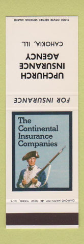 Matchbook Cover - Continental Insurance Upchurch Cahokia IL SAMPLE