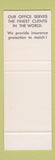 Matchbook Cover - Continental Insurance Upchurch Cahokia IL SAMPLE