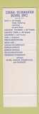 Matchbook Cover - Chas Schaefer Sons Salt Chemical Elizabeth NJ SAMPLE