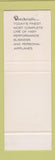 Matchbook Cover - Beechcraft Airplanes SAMPLE