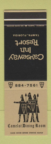 Matchbook Cover - Causeway Inn Resort Tampa FL Camelot Dining Room SAMPLE