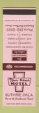 Matchbook Cover - Town House Motel Guthrie OK SAMPLE