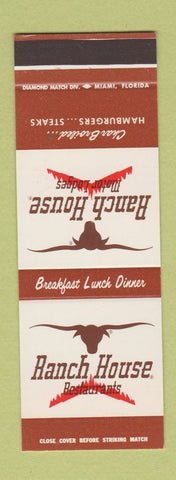 Matchbook Cover - Ranch House Restaurants CHAIN SAMPLE