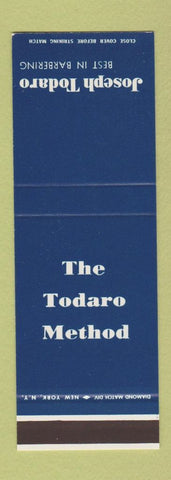 Matchbook Cover - Joseph Todaro Barber Shop New York City  SAMPLE