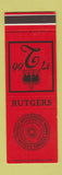 Matchbook Cover - Rutgers University New Brunswick NJ SAMPLE