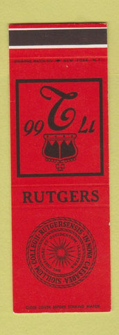 Matchbook Cover - Rutgers University New Brunswick NJ SAMPLE