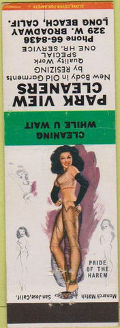Matchbook Cover - Park View Cleaners Long Beach CA pinup