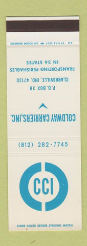 Matchbook Cover - Coldway Carriers Trucking Clarksville IN SAMPLE