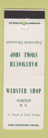 Matchbook Cover - Webster Shop Dartmouth Tobacco Hanover NH