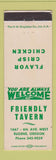 Matchbook Cover - Friendly Tavern Eugene OR