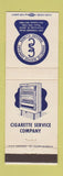 Matchbook Cover - Cigarette Service Company Chicago IL Vending