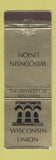 Matchbook Cover - University of Wisconsin Union Madison WI