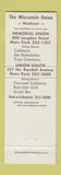 Matchbook Cover - University of Wisconsin Union Madison WI