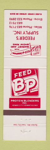 Matchbook Cover - BP Blended Protien Feed Miles Elvira IA