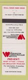Matchbook Cover - Washington Cardiovascular Institute Washington DC