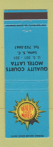Matchbook Cover - Quality Courts Motel Latta SC