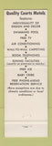 Matchbook Cover - Quality Courts Motel Latta SC
