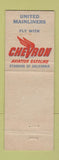 Matchbook Cover - United Airlines Chevron Aviation gas