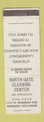 Matchbook Cover - North Gate Cleaning Center Madison WI