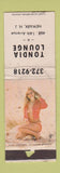 Matchbook Cover - Tondia Lounge Newark NJ pinup WORN